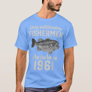 Fisherman Birthday Party Fishing Angler Fish 1961  T-Shirt