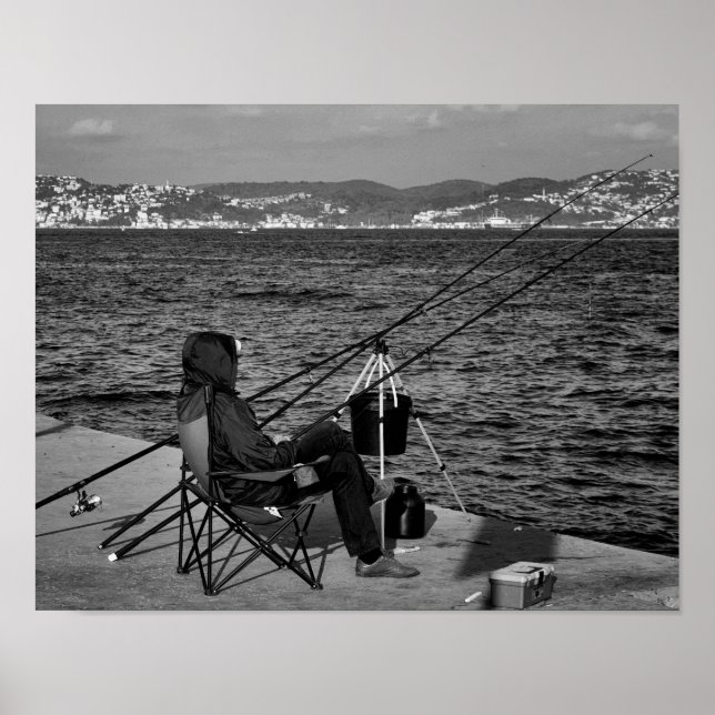 Fisherman by Bosphorus in Istanbul Poster (Front)