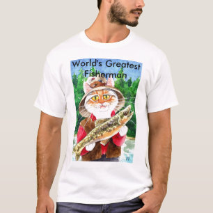 Fisherman Cat tee shirt