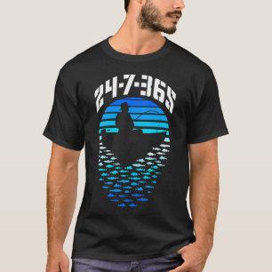 Fisherman Dad 247365 Fishing Boat Funny Vintage Re T-Shirt
