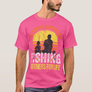 Fisherman Dad And Daughter Fishing Partners For Li T-Shirt