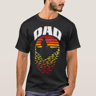 Fisherman Dad Fishing Boat Funny Vintage Retro Sun T-Shirt