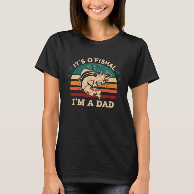 Fisherman Dad Walleye Fishing Pun New Father Pregn T-Shirt (Front)