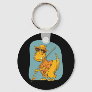 Fisherman Dinosaur Key Ring