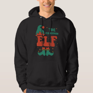 Fisherman Elf Family Matching Christmas Pjs Funny Hoodie