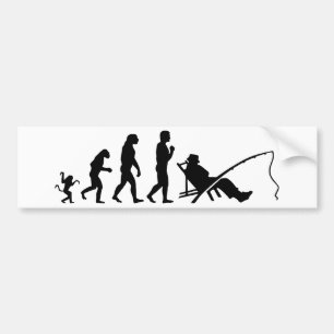 fisherman evolution bumper sticker