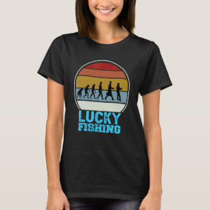 Fisherman Evolution Sarcastic Bass Luck Fishing To T-Shirt