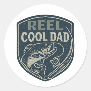 Fisherman Father's Day Gift Classic Round Sticker