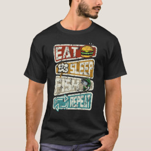 Fisherman Fishing Eat Sleep Fish Repeat Angling T-Shirt