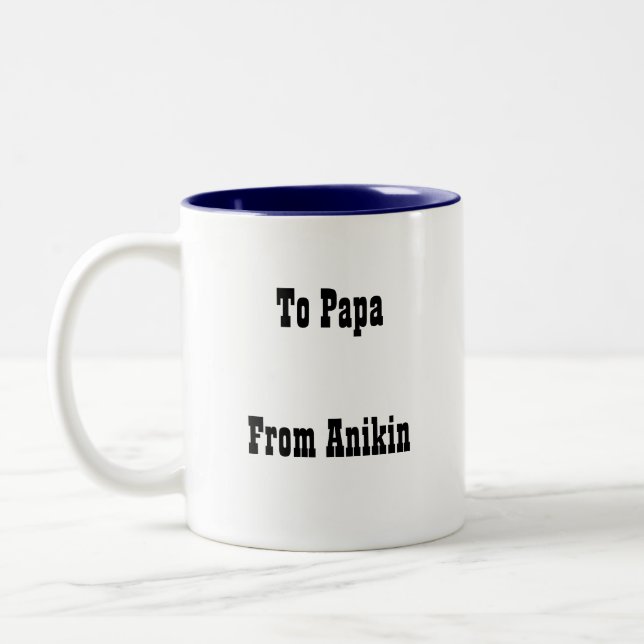 fisherman, fishing, fishing1, To PapaFrom Anikin Two-Tone Coffee Mug (Left)