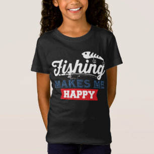 Fisherman Fishing Makes Me Happy Fish Fishermen T-Shirt