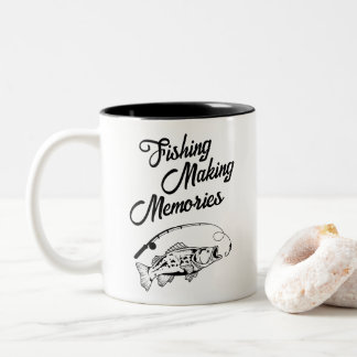 Fisherman Fishing Memories Father’s Day Fishing Two-Tone Coffee Mug