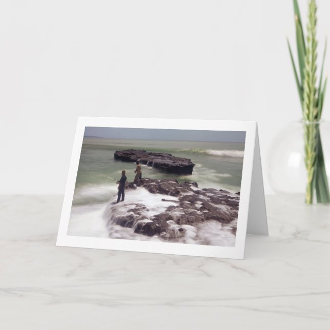 Fisherman Folded Blank Greeting Card (Front)