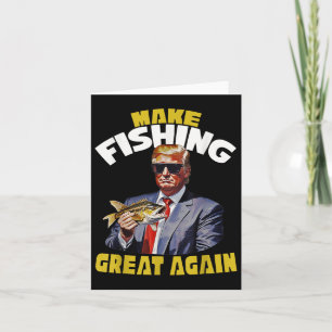 Fisherman For Trump 2024 Trout Fishing, Trump Fish Card