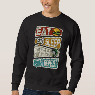 Fisherman Funny Fishing Eat Sleep Fish Repeat Angl Sweatshirt
