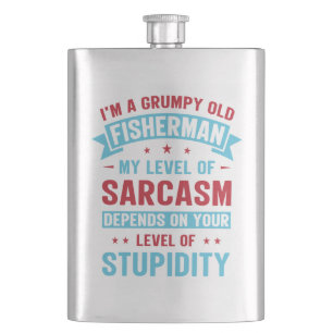 Fisherman Funny Sarcasm Novelty Humour Gift Hip Flask