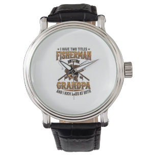 Fisherman Grandpa Vintage Engraving Fishing Shirt_ Watch