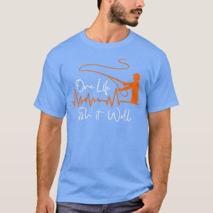 Fisherman Heartbeat Fishing Lovers Design  T-Shirt