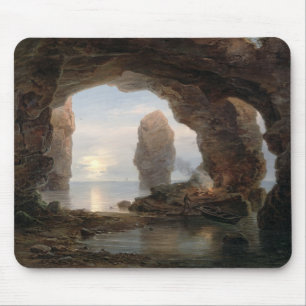 Fisherman in a Grotto, Helgoland, 1850 (oil on can Mouse Pad