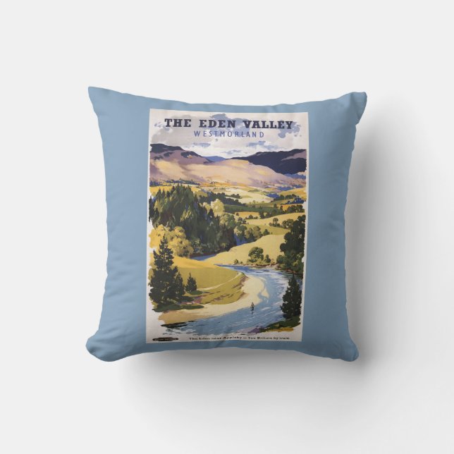 Fisherman in the Eden Valley Cushion (Front)
