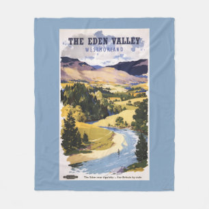 Fisherman in the Eden Valley Fleece Blanket