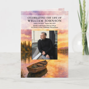 Fisherman Lake Funeral Memorial Order Of Service Programme