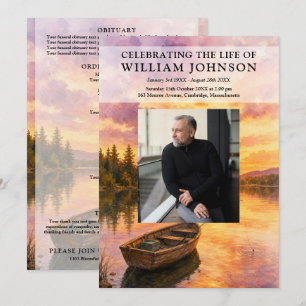 Fisherman Lake Funeral Order Of Service Photo Programme