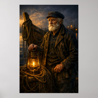 Fisherman Living Room Wall Art
