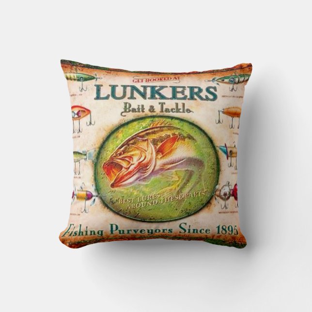 "Fisherman Lunker" Cushion (Front)