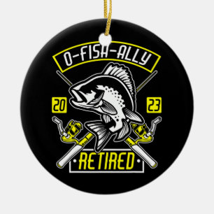 Fisherman O Fish Ally Retired 2023 Fishing Ceramic Tree Decoration