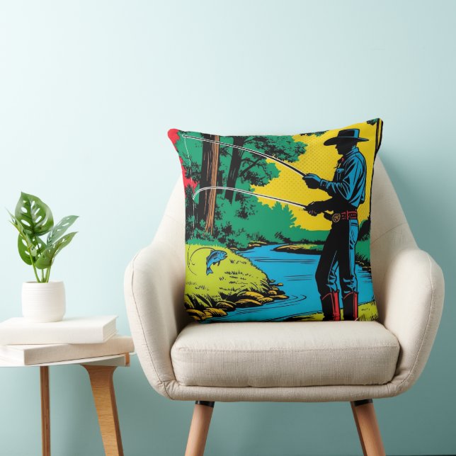 Fisherman on Riverbank Cushion (Chair)