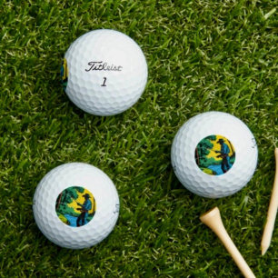 Fisherman on Riverbank Golf Balls