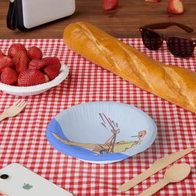 Fisherman paper bowls plate (Picnic)