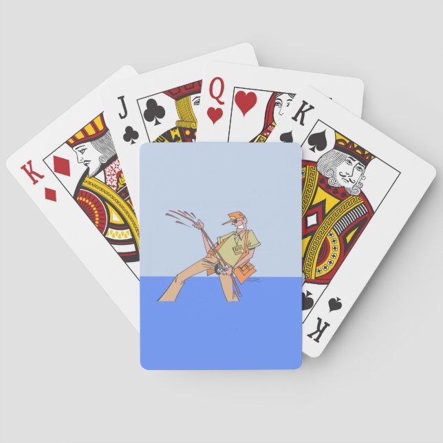 Fisherman Poker playing cards (Back)