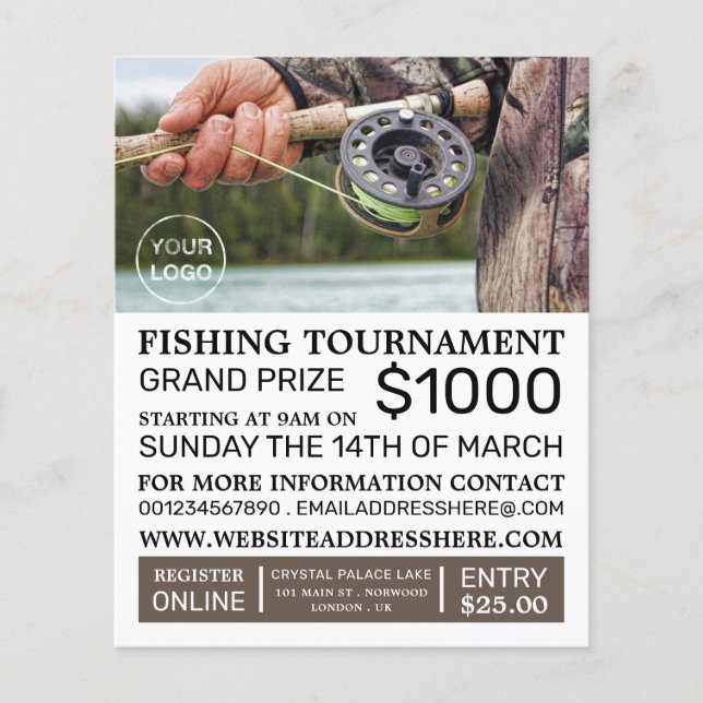 Fisherman Portrait, Fishing Tournament Event Flyer (Front)