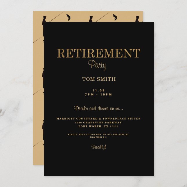 Fisherman Retirement Party Invitation (Front/Back)