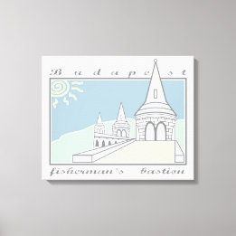Fisherman´s Bastion, Budapest, Hungary, Magyar Canvas Print