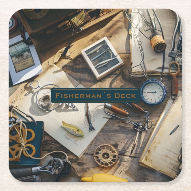 Fisherman’s Deck Paper Coasters (Front)