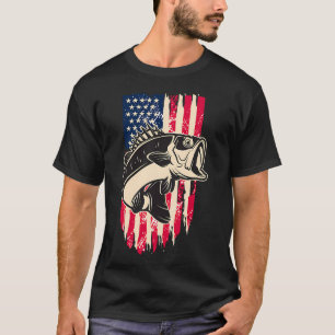 Fisherman Skull With Crossed Fishing Rods Vintage T-Shirt