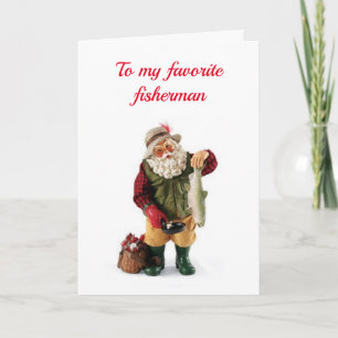 FISHERMAN & SPECIAL PEOPLE HAVE DECEMBER BIRTHDAYS HOLIDAY CARD