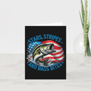 Fisherman Stars Stripes And B Bites B Fishing Card