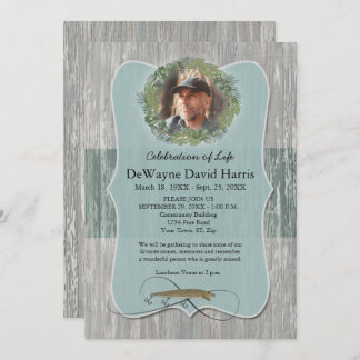 Fisherman Sympathy Photo Announcement Invitation