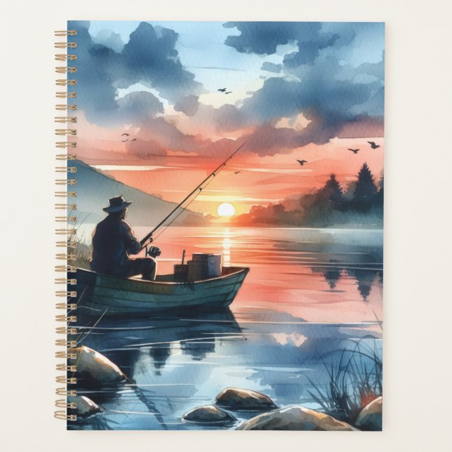 Fisherman Watercolor Art Planner (Front)