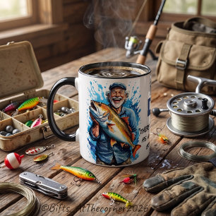 Fisherman's Big Fish Catch Quote Mug
