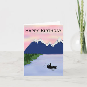 Fisherman's Birthday Card for Men