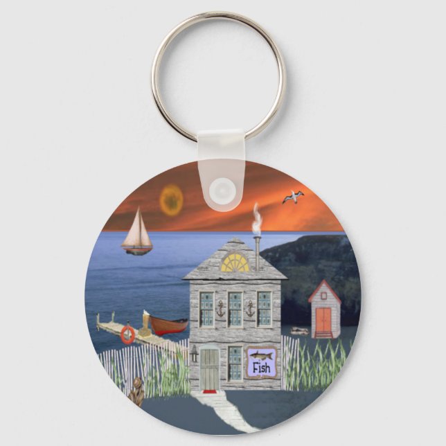 Fisherman's Cottage Keychain (Front)