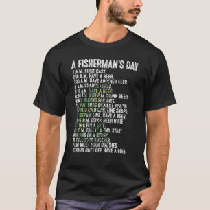 Fisherman's Day Fishing Fisherman Beer Humour T-Shirt