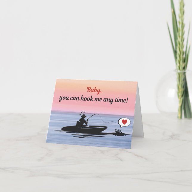 Fisherman's Hook Valentine's Day Card (Front)