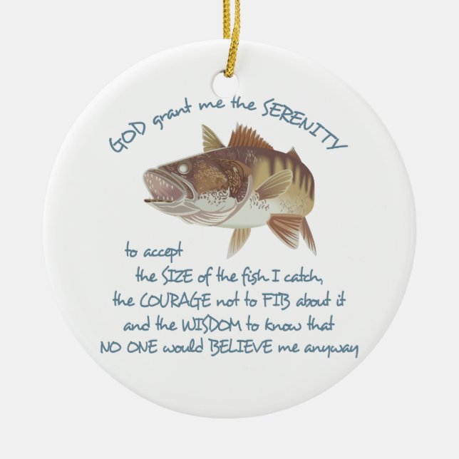 Fisherman's Prayer Ceramic Tree Decoration (Front)