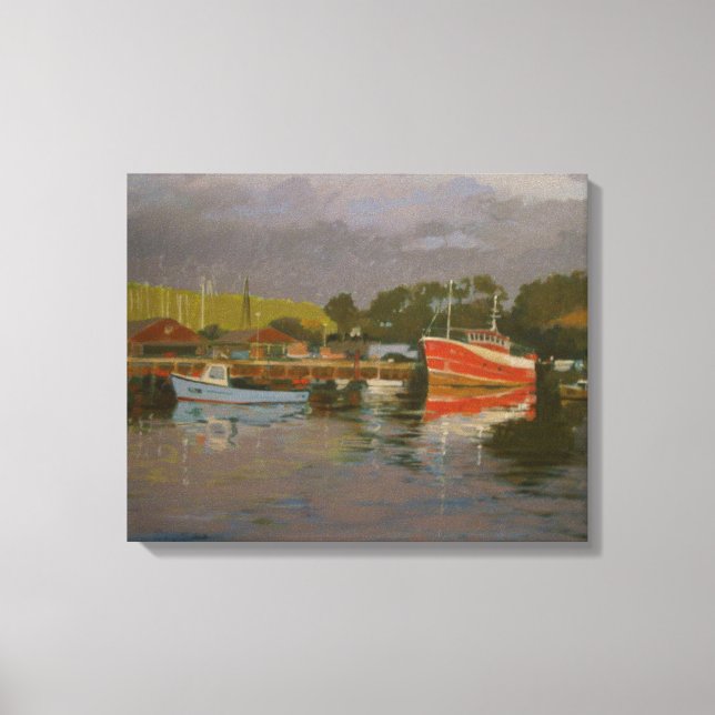 Fisherman's Quay Salcombe 2 Canvas Print (Front)